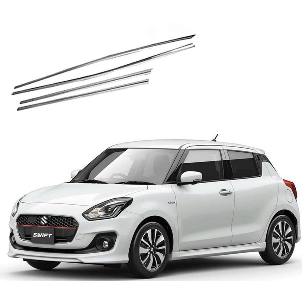 Window Lower Garnish Stainless Steel Chrome Finish Exterior for New Swift (2018)